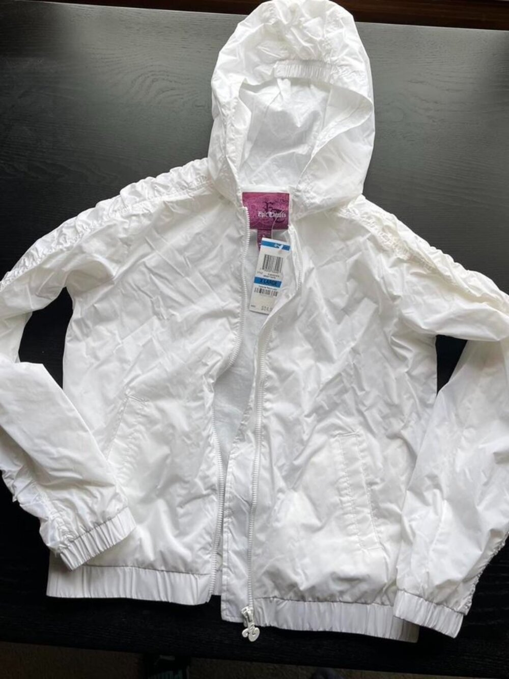 Brand New (Original $25) Epic Threads Bright White Windbreaker Jacket